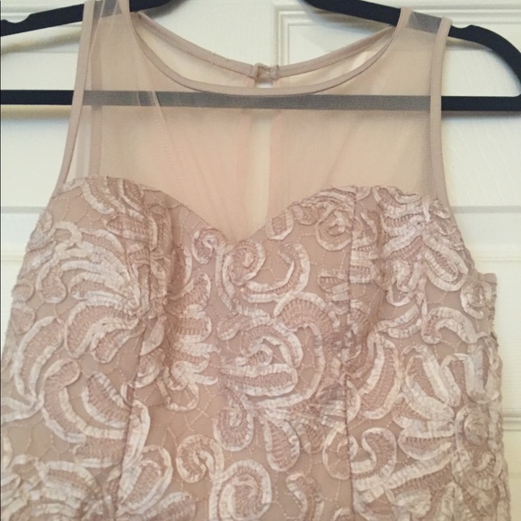 DONATED!!! Blush light pink hi low beautiful dress with mesh - Picture 4 of 5